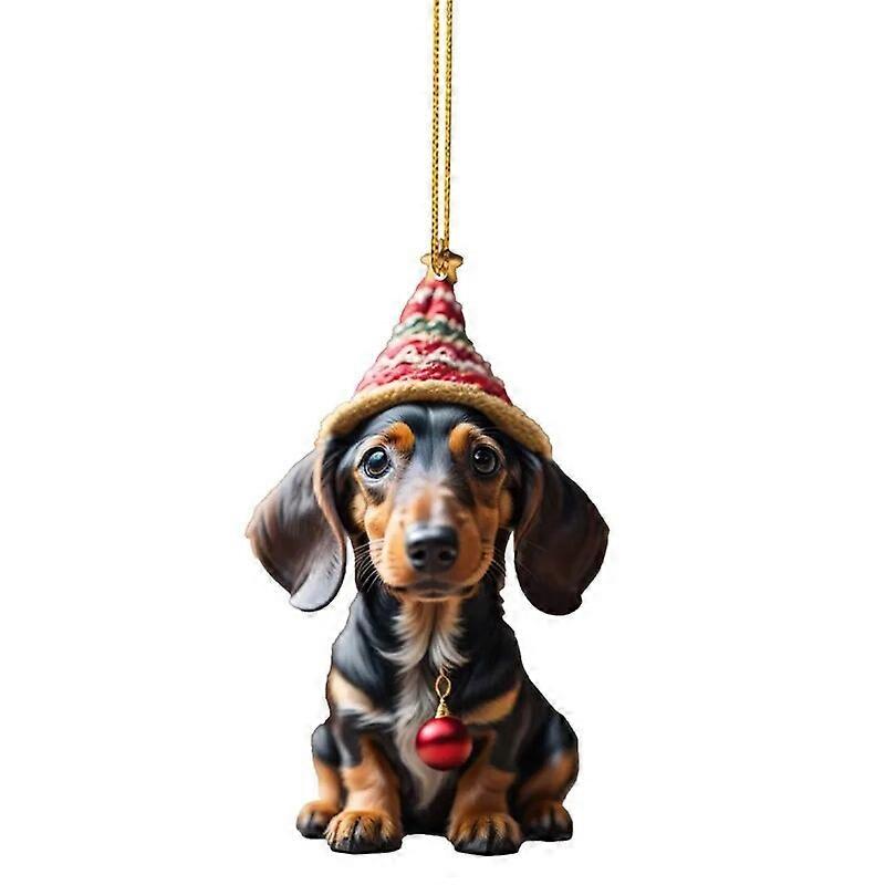 Christmas Pendants Not Easy To Break Decorate Car Suitable For Dog Lovers High-quality Materials Create A Christmas Atmosphere
