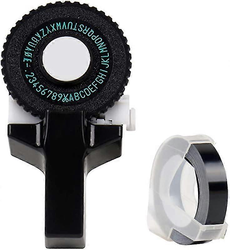 3d Label Printer Click Small Model Label Maker Manual Diy Lettering Machine Embosser Typewriter With For Dymo Printer Cutting Tape Black Tape