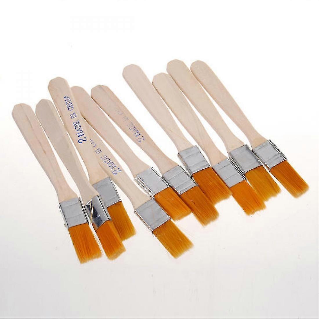 10pcs Bga Solder Flux Paste Brush With Wooden Handle Reballing Tool
