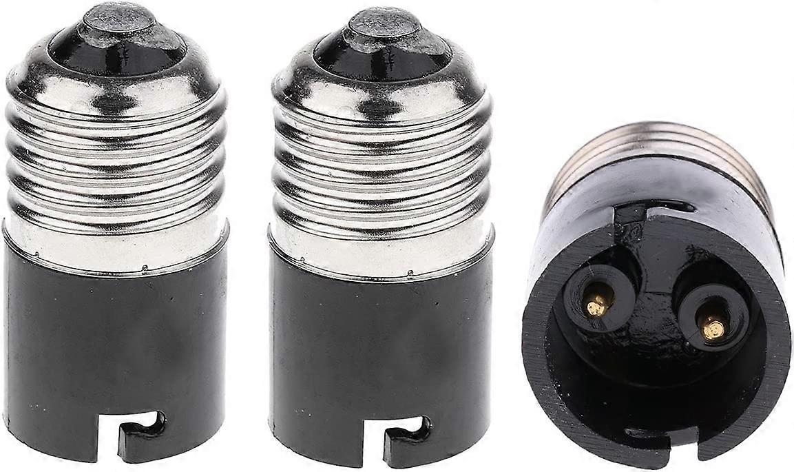 E27 to B22 bulb adapter-converter, E27 Edison to B22 bayonet bulb base converter (3-pack)