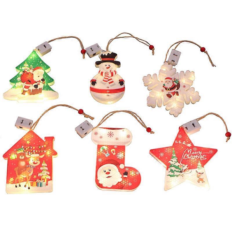 6pcs New Christmas Tree Decorative Pendants