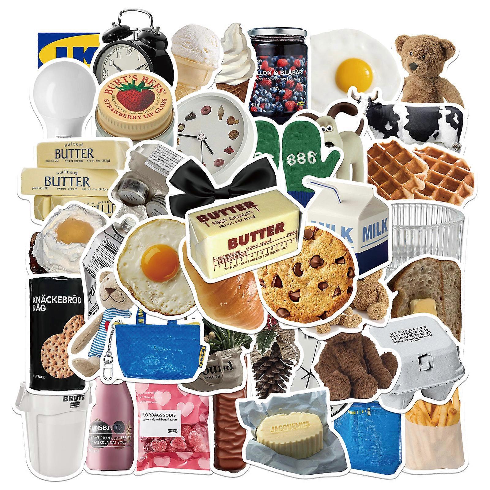 50pcs Waterproof Removable Non-repeat Sticker Decorative Suitcase Computer