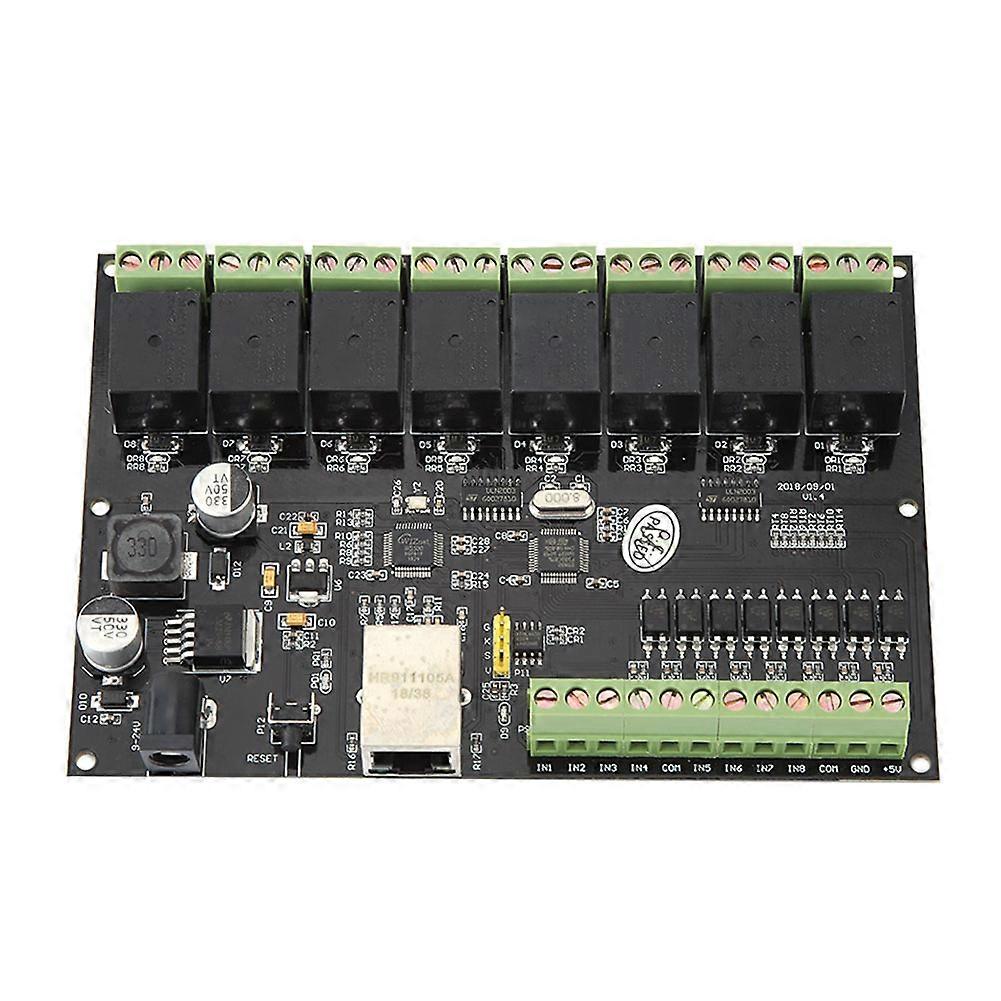 8-weg netwerkrelaisschakelaar Controller Ethernet TCP/IP-relais aan-uit-uitgang