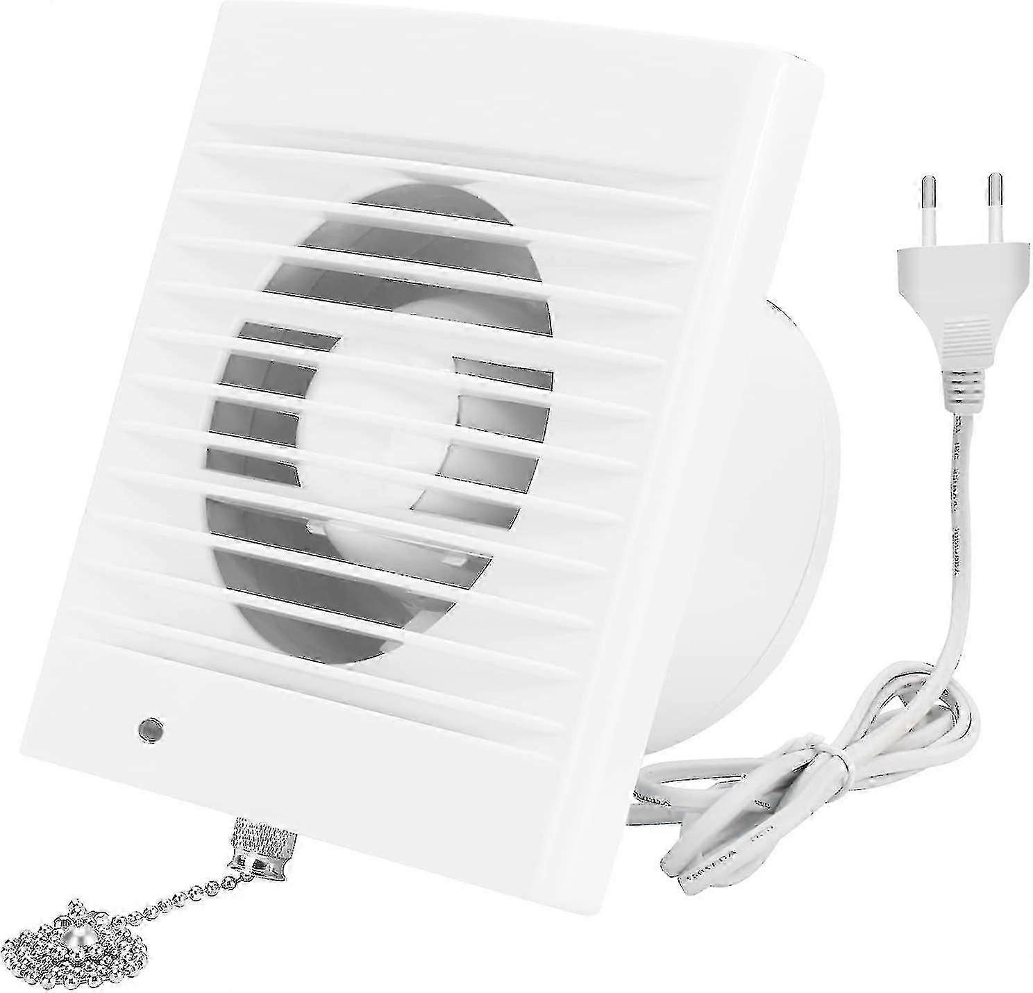 150mm 18w 320m/h Exhaust Fan With Check Valve And Chain Switch, Window And Wall Fan For Kitchen Bathroom Greenhouse Garage -6 Inch