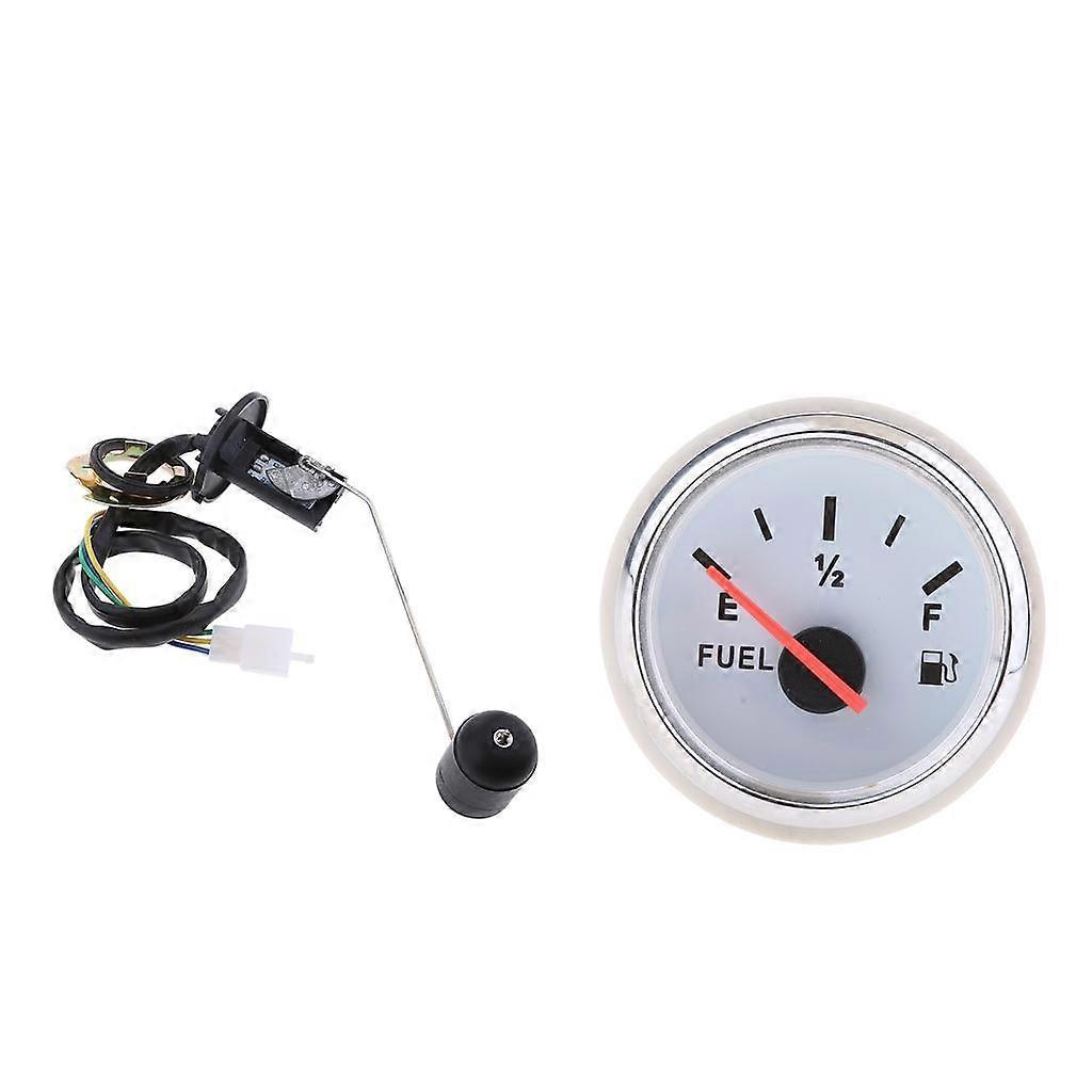 2" 52mm Fuel Level Gauge Meter With Fuel Sensor E-1/2-F Pointer Kit