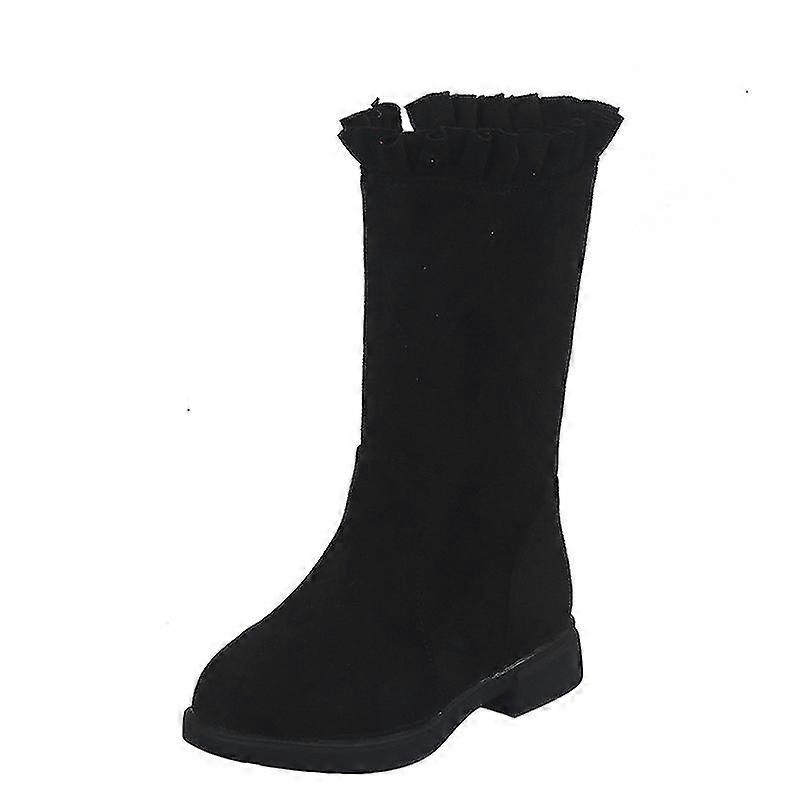 Comfort Side Zipper Mid Calf Lined Block Winter Boots