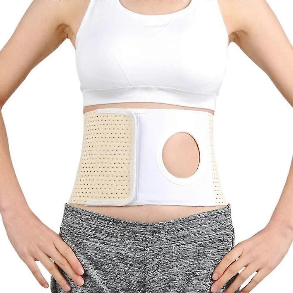 Cinto de hérnia de ostomia elástica para cintura abdominal com abertura de estoma
