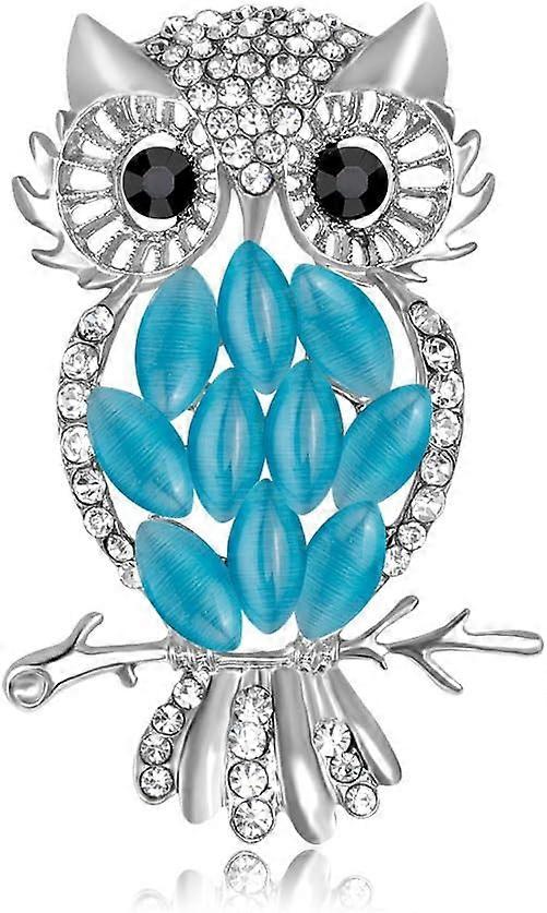 Kaunis strassi pöllö rintaneula Kullatut opaalitapit rintakoru huivi klipsit korut 