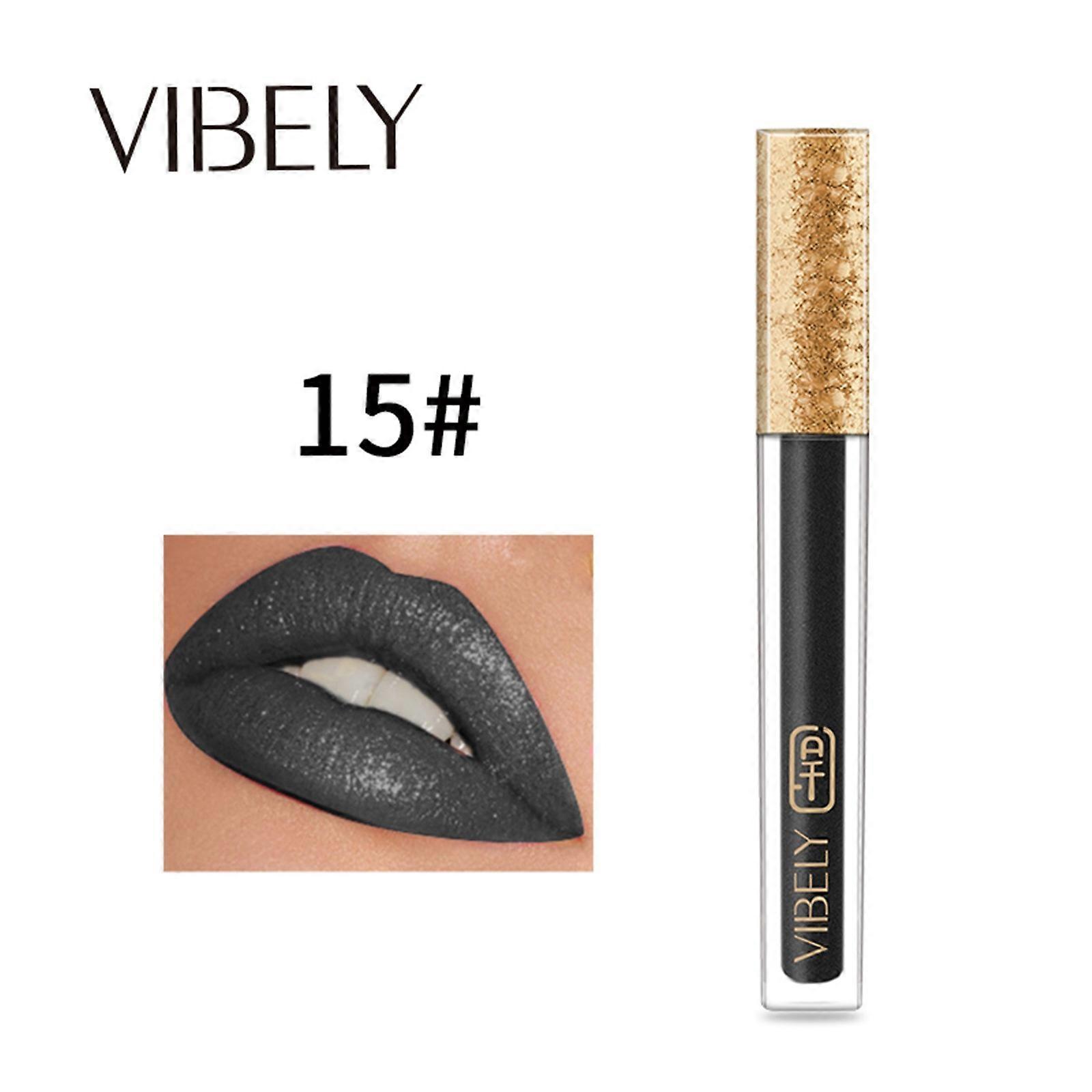 Pearly Shiny Lip Glaze Lipstick Glitter Moisturizing Matte Non-stick Cup