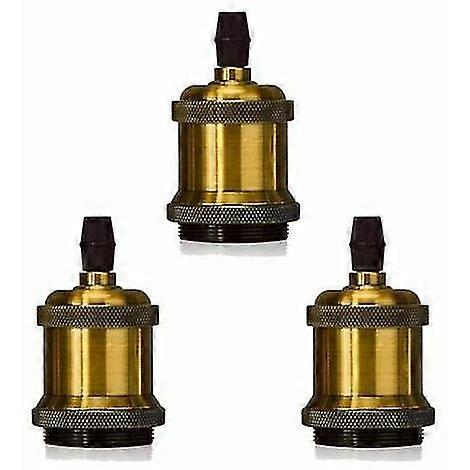 Set Of 3 Edison Socket E27 Spiral Diy Retro Vintage Lamp Adapters For Pendant Lights