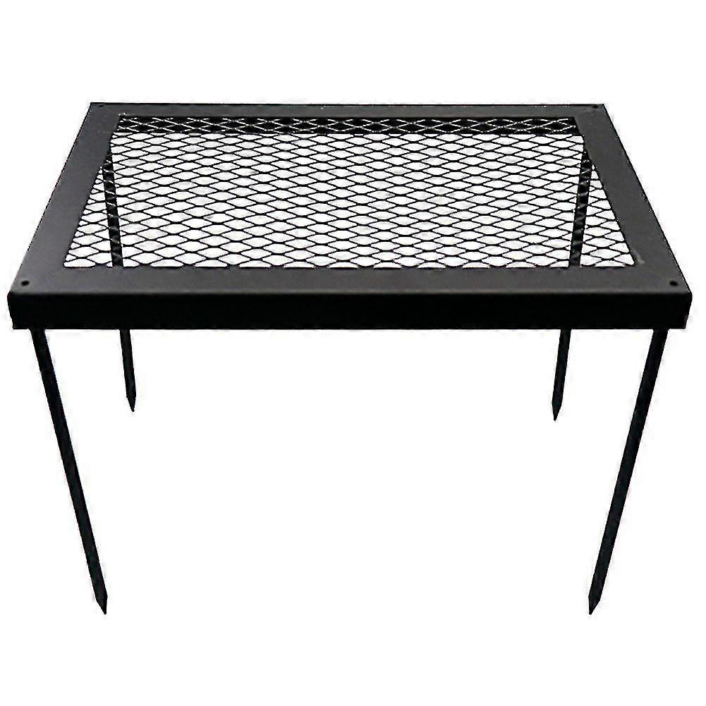 Outdoor Portable Quadrilateral Cam Barbecue Table Picnic Rack, B