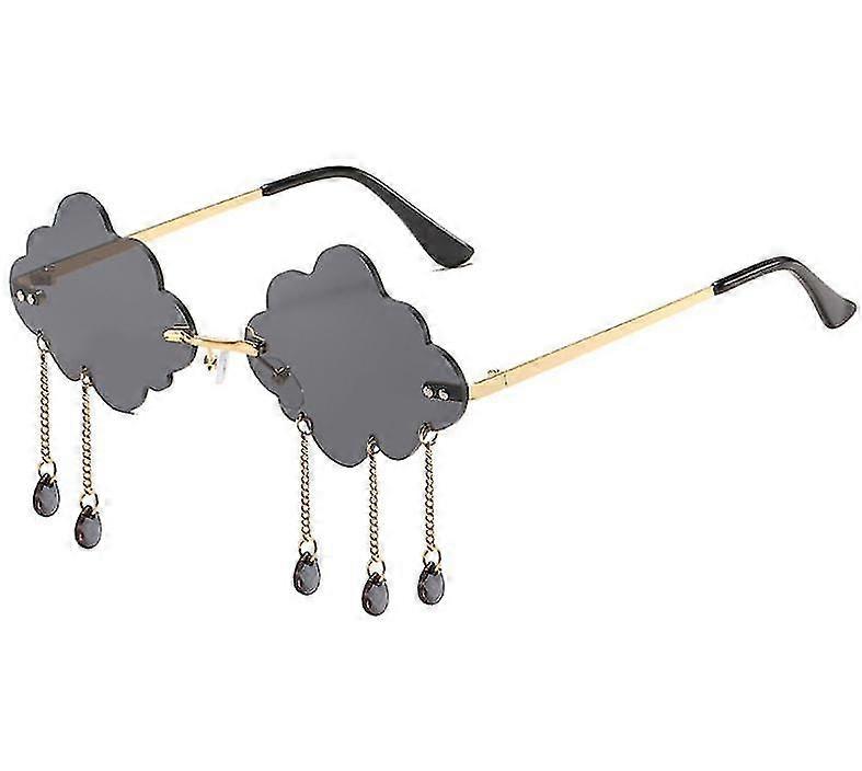 Clouds Raining Decorative Glasses Frameless Colorful Sunglasses