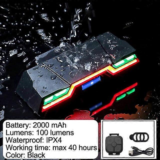 Bicycle Parts Smart Bike Light Wireless Remote Control Cycling Turning Signal Taillight USB Bicycle Rechargeable Rear Light LED Warning Lamp