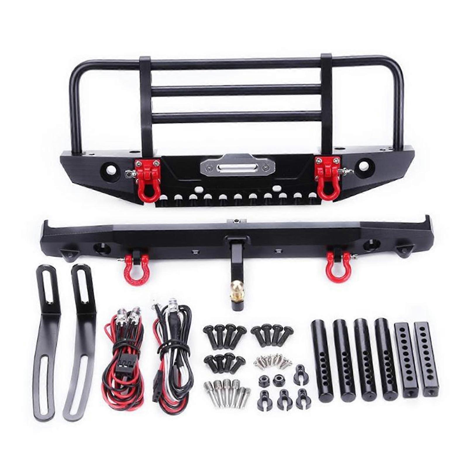 Upgrade Rear Front Shock Absorb with Searchlight & Hook for RC 1/10 TRX4 SCX10