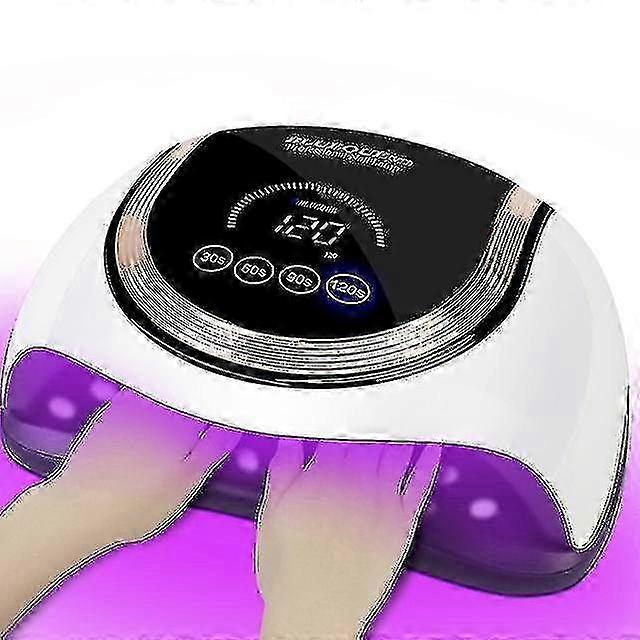280w UV LED 美甲灯 57 LED 4 定时器指甲烘干机,带运动感应记忆功能 可拆卸 适用于所有指甲凝胶灯 家居沙龙 Guanuan