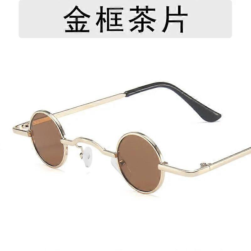 HARKO Kid משקפי שמש מצחיקים וינטאג 'קטן עגול ילדים משקפי שמש מסגרת מתכת ילדים משקפי שמש בנים בנות תינוקות UV400 משקפיים