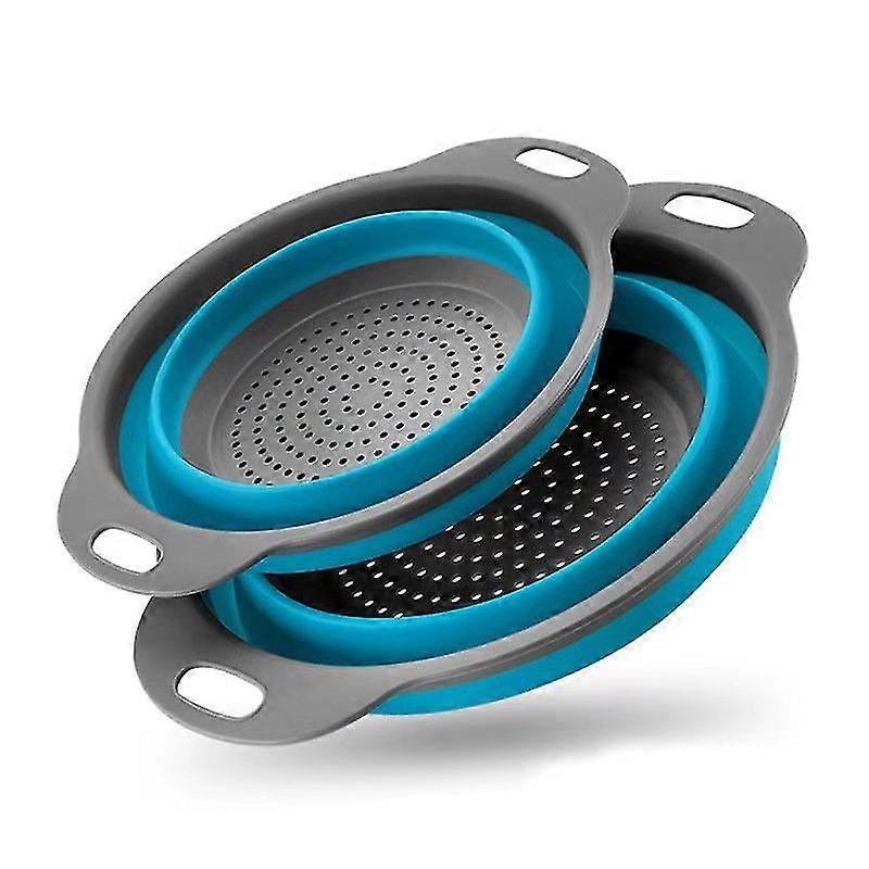 Collapsible Colander Collapsible Strainer Set Of 2 Pc 4 Quart Large Size Food Colander For Draining Pasta Spaghetti Fruits And Vegetables Kitchen Tool
