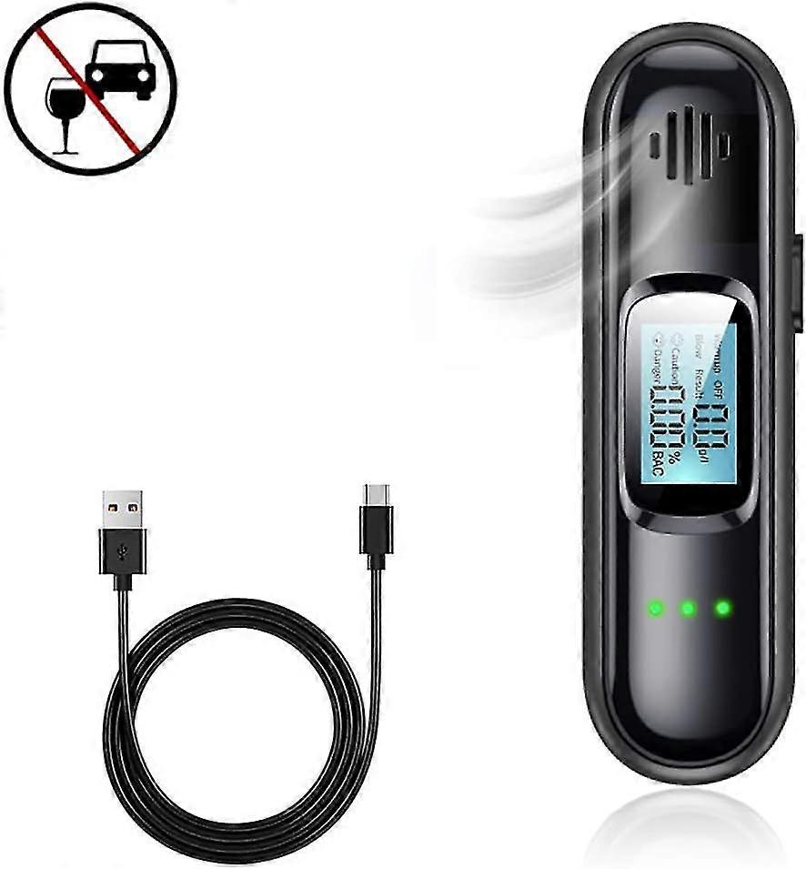 Breathalyzer, Rechargeable Portable Alcohol Tester, Professional Breathalyzer with LED Digital Display, Police Non-contact Breathalyzer