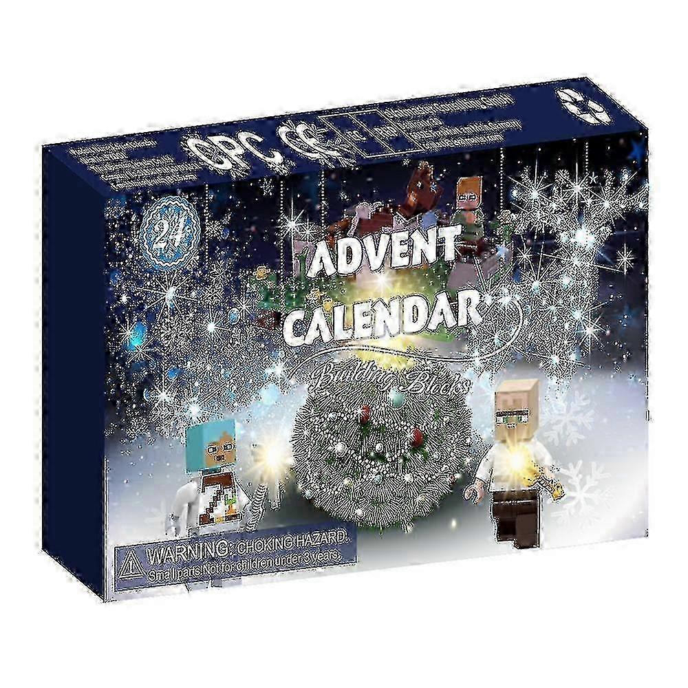 クリスマス2023アドベントカレンダーMinecraftフィギュアおもちゃのビルディングブロック24日間のカウントダウンサプライズボックスキッズファンギフト