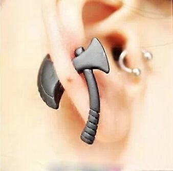 Ax Dangling Earrings - Black - For Men