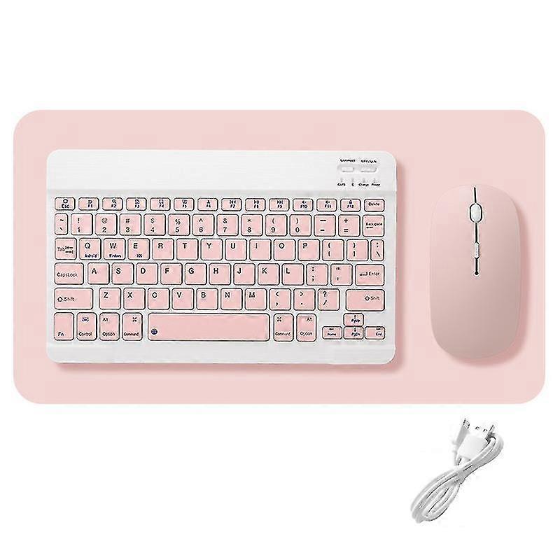 Protable Wireless Bluetooth Keyboard And Mouse Combo Rechargeable Cordless 10 Inch