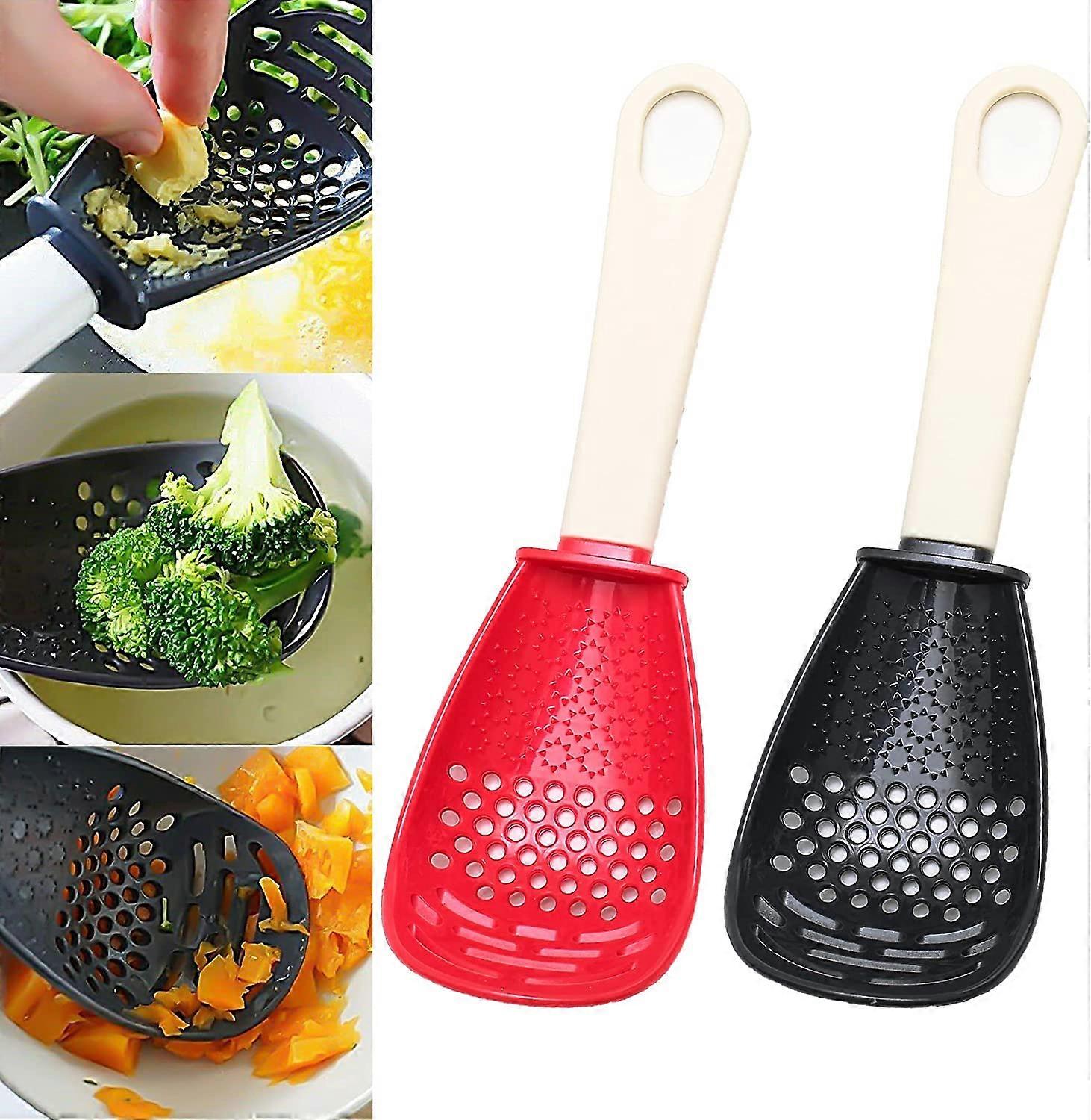 2PCS Multifunctional Cooking Spoon,Plastic Spoons,Kitchen Tools,Cooking Utensil,Slotted Spoon