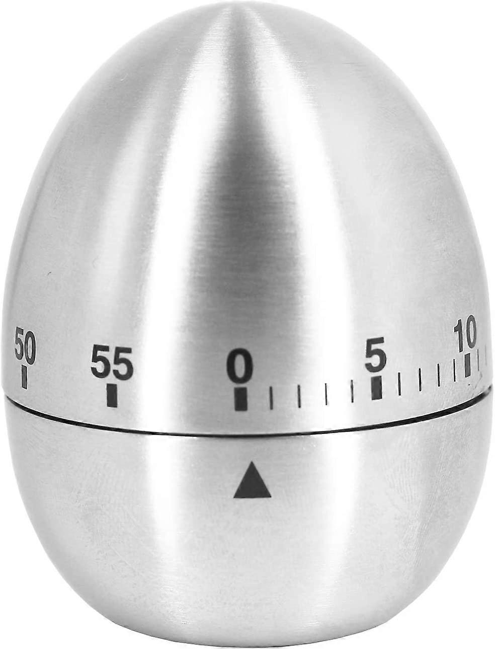 Egg Kitchen Timer Cute Manual,Stainless Steel Metal Mechanical Visual Countdown Cooking Timer