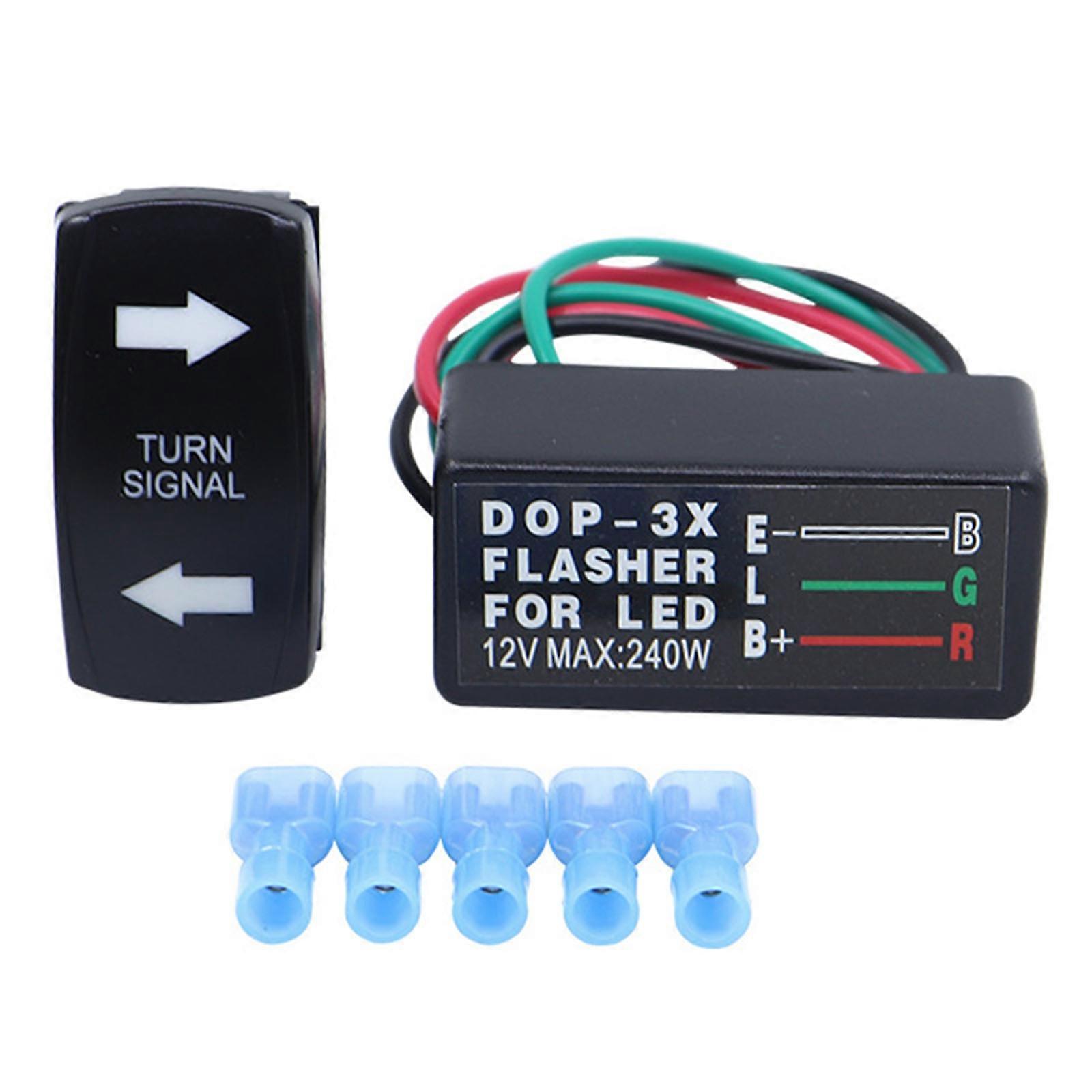 Motorcycle Flasher Relay Flashing Blinker LED Hyper Flash Turn Signal Indicator