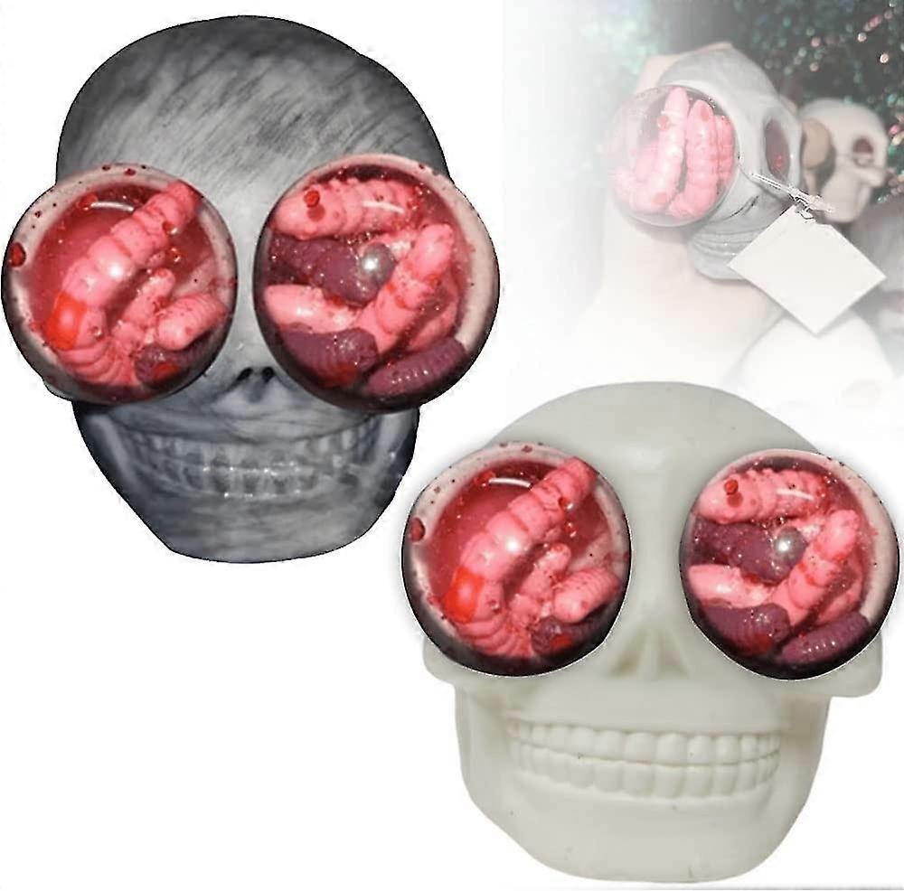 Skeleton Monster Gothic Decompression Toys, Simulation Skeleton Pump Tricky Prank Halloween Toys Tw