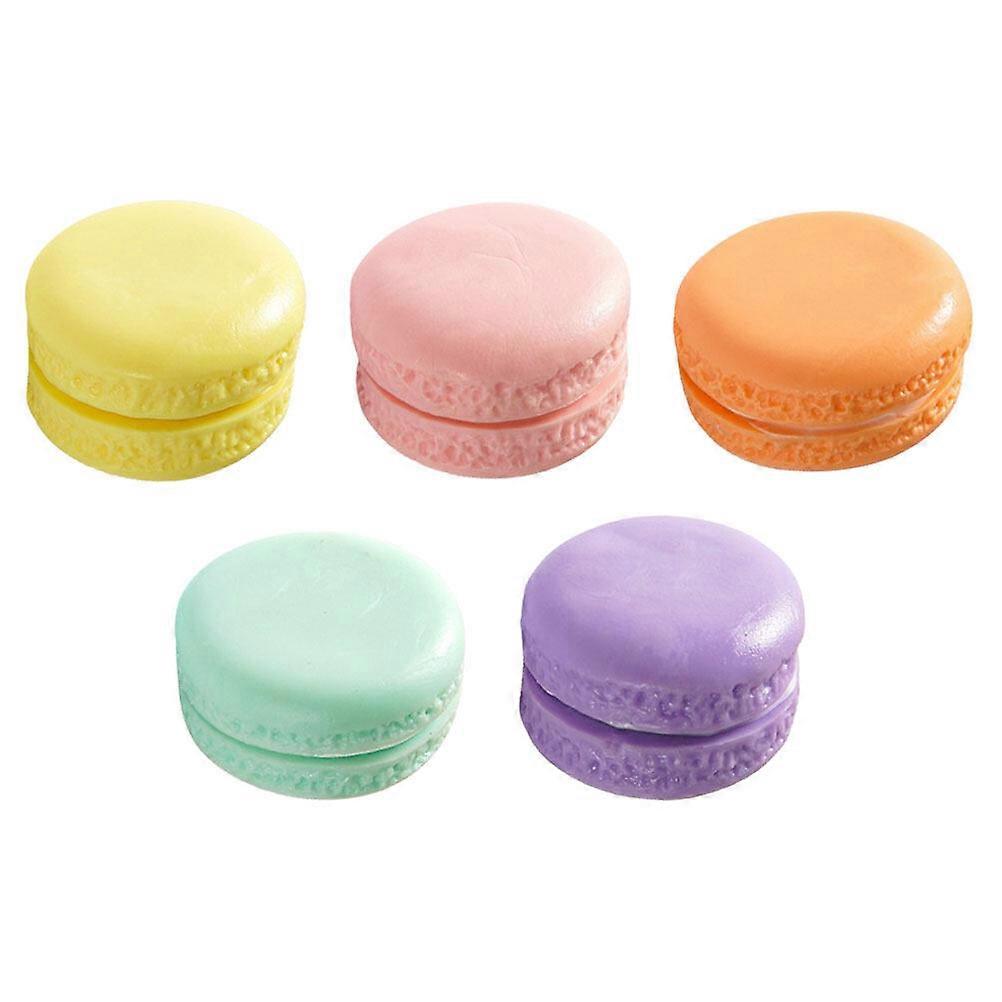 5pcs PVC Macaron Models Simulated Colorful Macaron Model Showcase Desserts Props