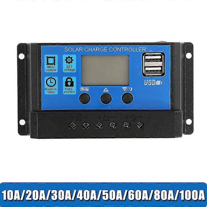 Solar Charge Controller Solar Charging Cells Board Controller Usb 5v Lcd Display Regulator