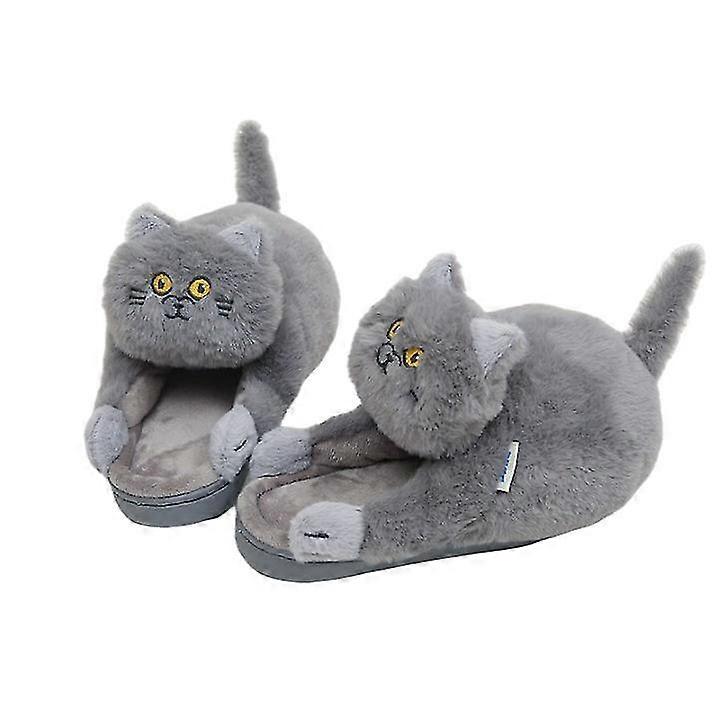 Cat Half-heeled Cotton Shoes