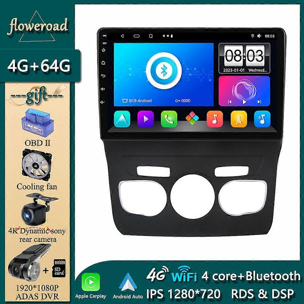 Unità principale 10.1 '' Carplay per Citroen C4 C4L 2013 - 2016 Autoradio Lettore multimediale Android 12 Navigazione GPS Stereo Monitor DSP