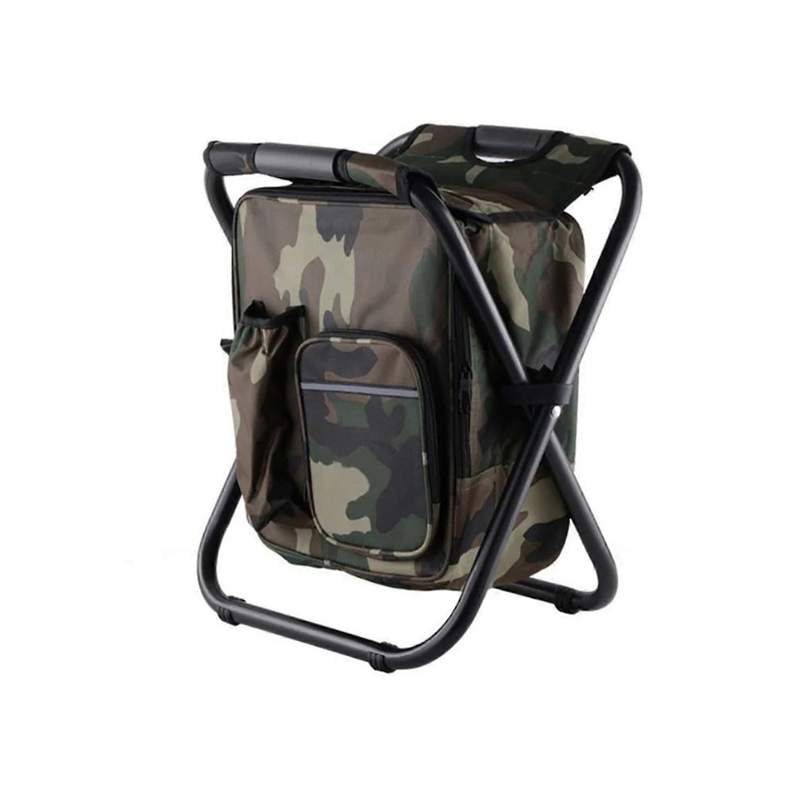 חדש להגיע כיסא קמפינג מתקפל תרמיל שרפרף עם תיק פיקניק מבודד קריר יותר, טיולים הסוואה מושב שולחן תיק ציוד קמפינג