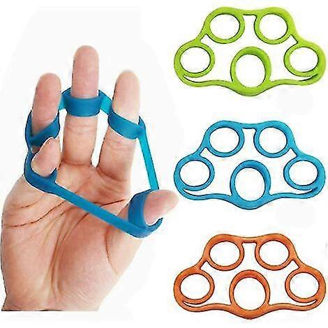 Hand Grip Reinforcer,3 Pcs Finger Reinforcer Silicone Finger Exerciser Forearm Resistance Bands Exercise Strength