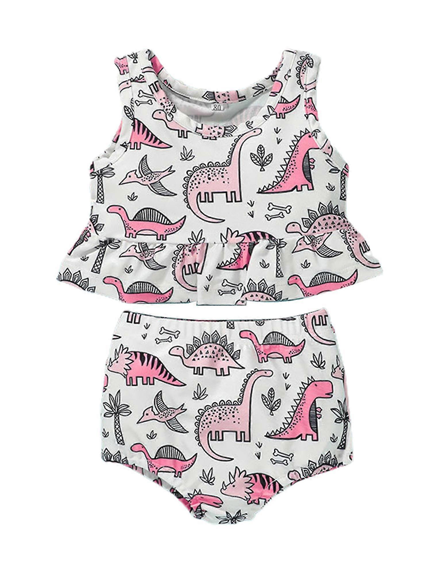 Enfants Filles Maillot de bain Ruffle Débardeur Slip Maillot de bain Set Summer Beach Maillot de bain