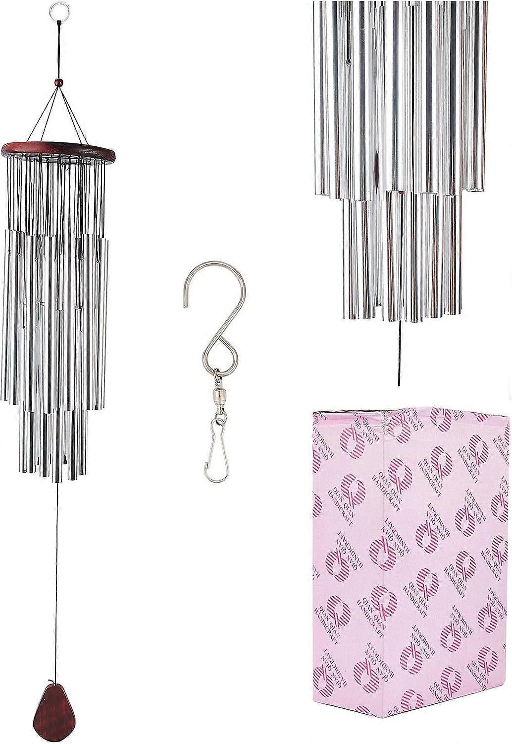 27 Tubes Handmade Wind Chimes 26" Large Tuned Deep Tone Wind Chimes Outdoor Sympathy Windchime DIY