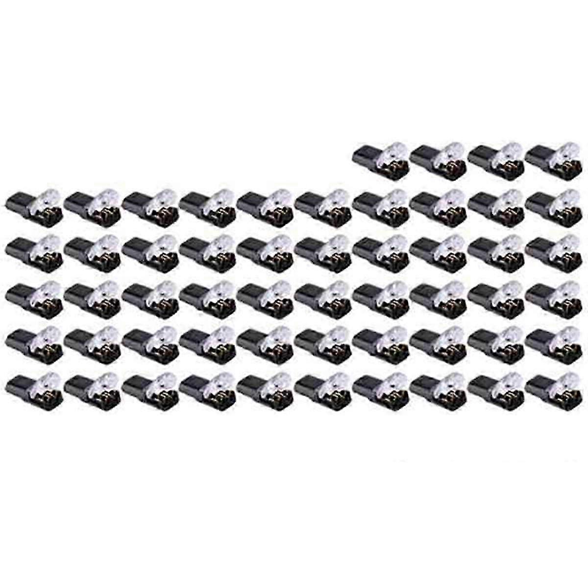 54pcs Double-wire Plug-in Connector, Pluggable Led Wire Connectors With Locking Buckle Fast Connect Wire Connectors