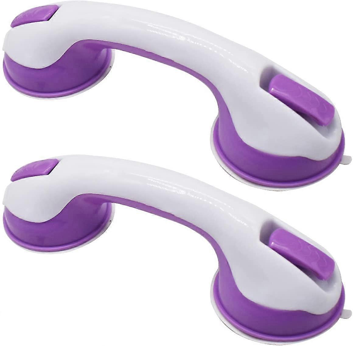 2Pcs Bathroom Handle,Suction Bathroom Grab Rails Suction Cup Grab Bar Hand Rail for Elderly Support Grab Handle Anti-Slip Safety Suction Grab Rails fo