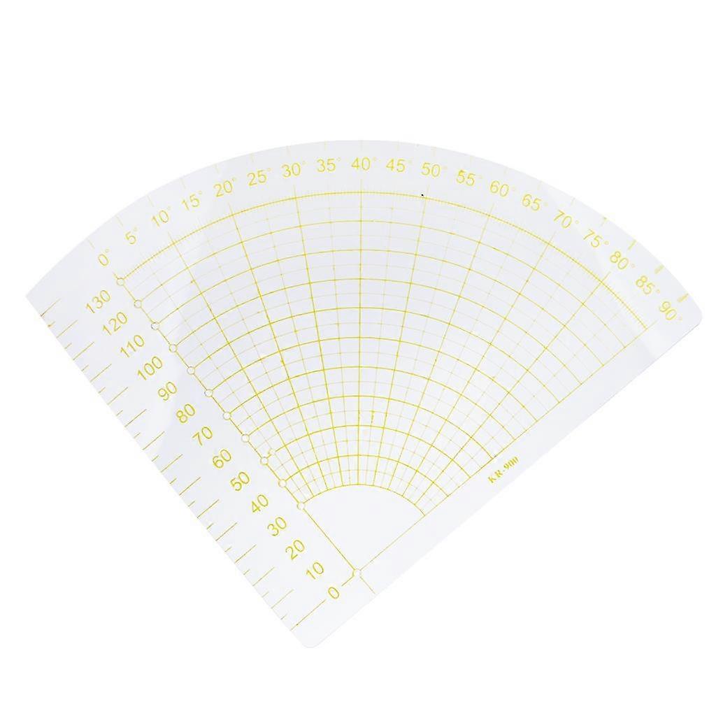 Clear Sector Shape Acrylic Ruler Quilting Patchwork Sewing Tools 0-133mm