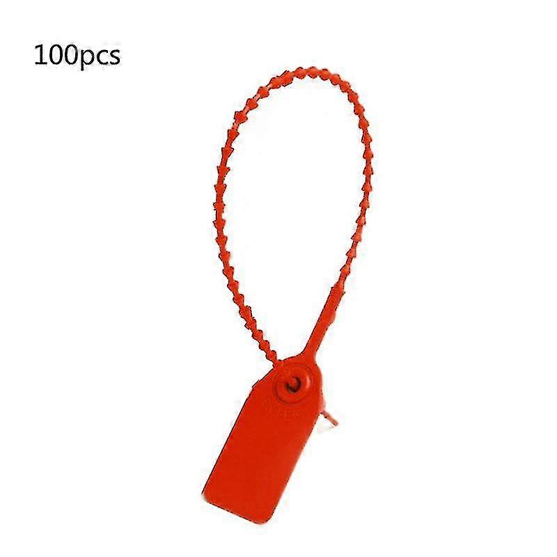 100pcs Disposable Plastic Pull-tite Security Seals Signage Numbered Self Locks