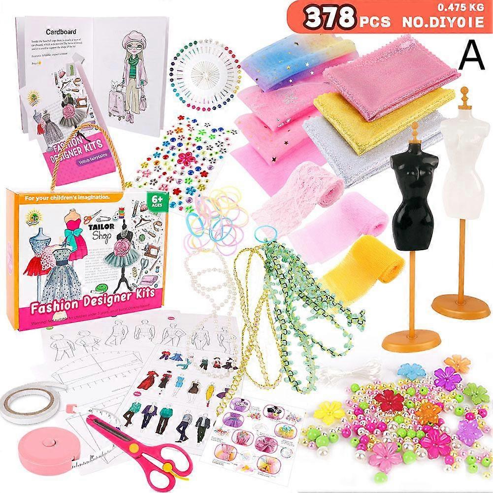 Girls Embroidery Kit DIY Handmade Arts Crafts Learning Sewing Reusable Toys