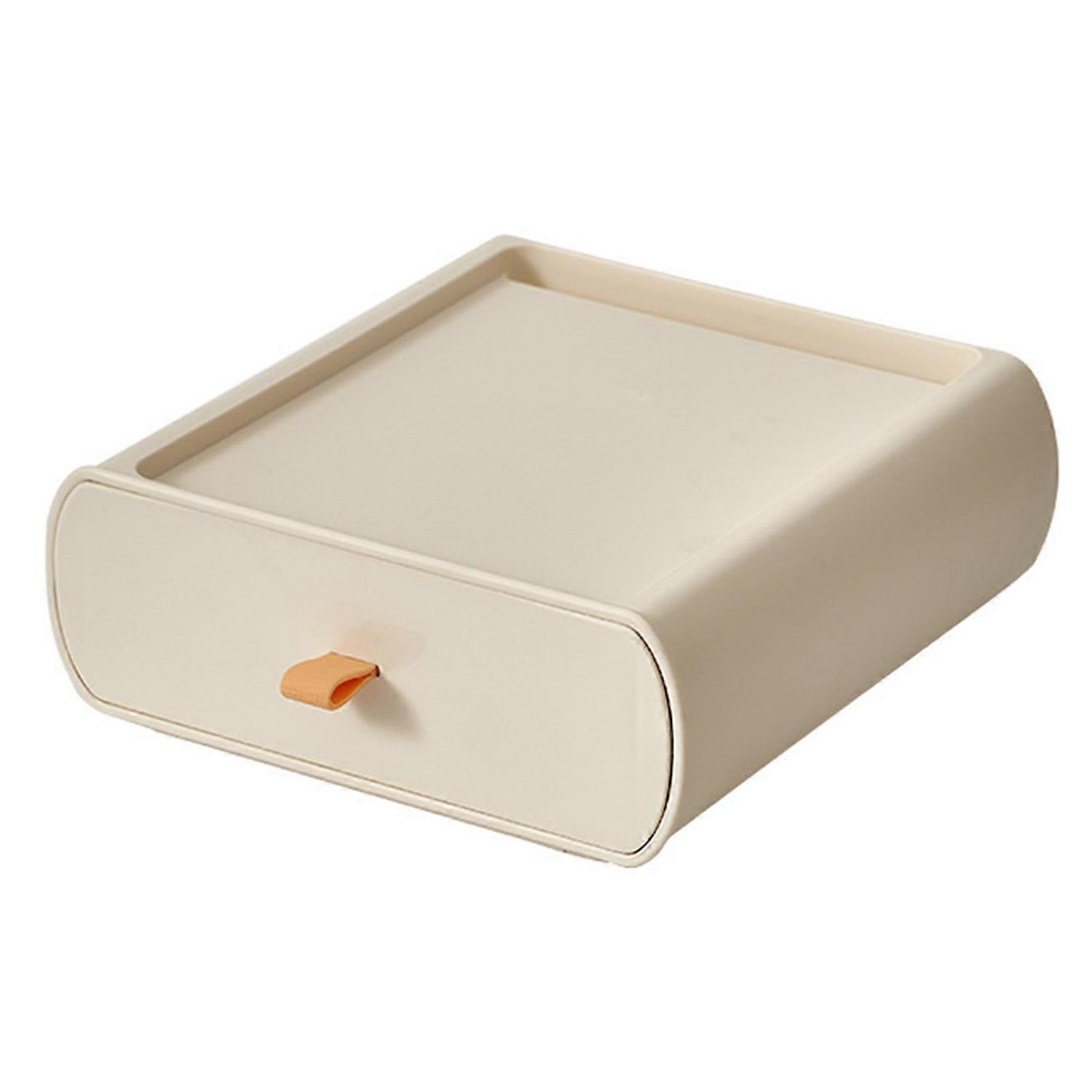 Stationery Storage Box Desktop Organizer Large Capacity Stackable Dust-Proof Handle Design Makeup