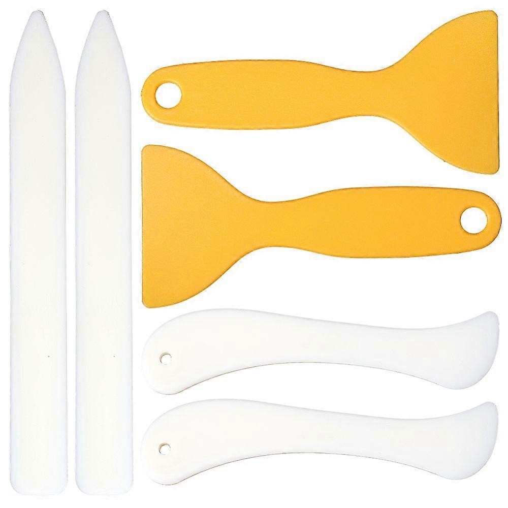 Plastic Letter Opener Knife Tools with Plastic Scraper Tool Mixed Color Knife: 12~20.5x2.4~2.8x0.5cm 2pcs/set 2 sets; Scraper: 12.9x4.8x0.25cm Hole: 9