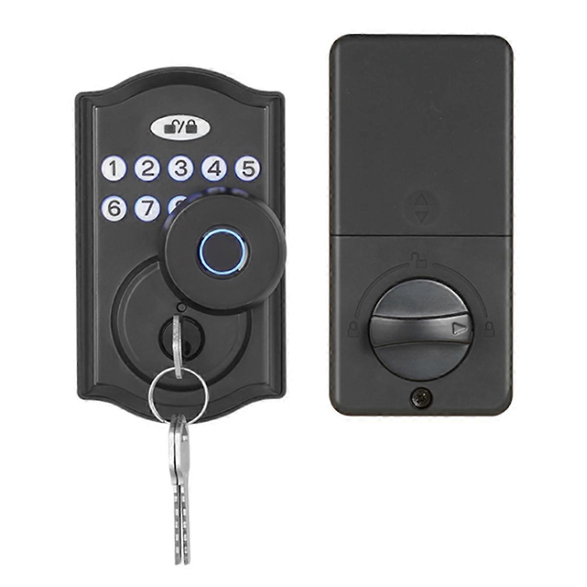 Fingerprint Door Lock with APP Control/Fingerprint/Password/Key, Smart Deadbolt Lock with Automatic
