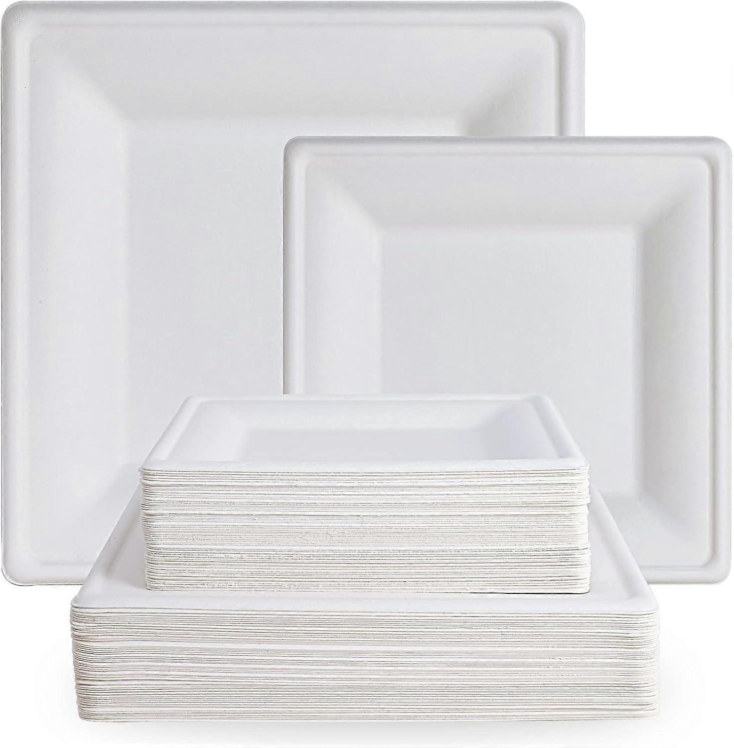 Compostable disposable paper plates for parties