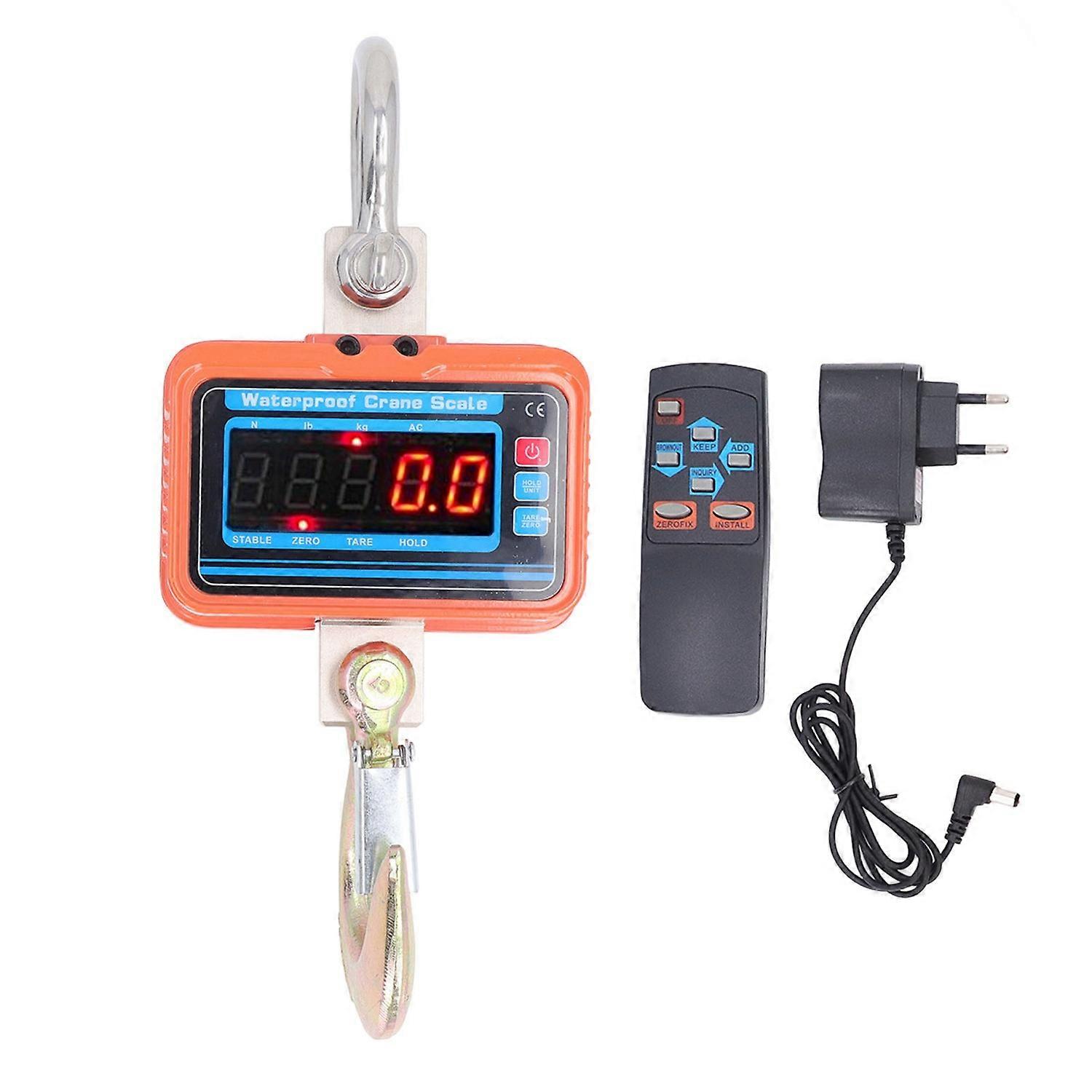 4400lb 2000kg Digital Crane Scale High Accuracy LED Display Heavy Duty Hanging Scale with Remote Con