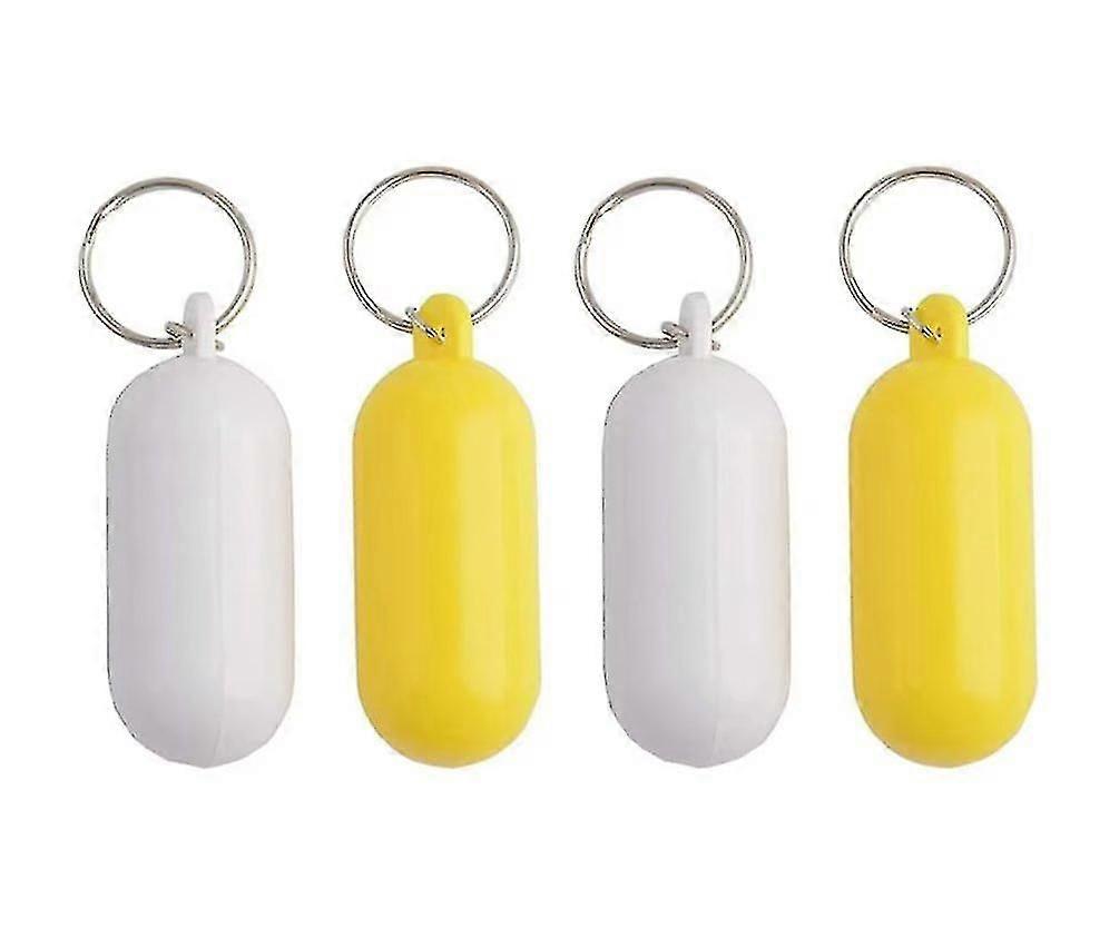 Jinyi Floating Keychain Key Chain Oval Float Key Ring Key Float Keychain For Boating Ing Outdoor Sports(10pcs, And Yellow)