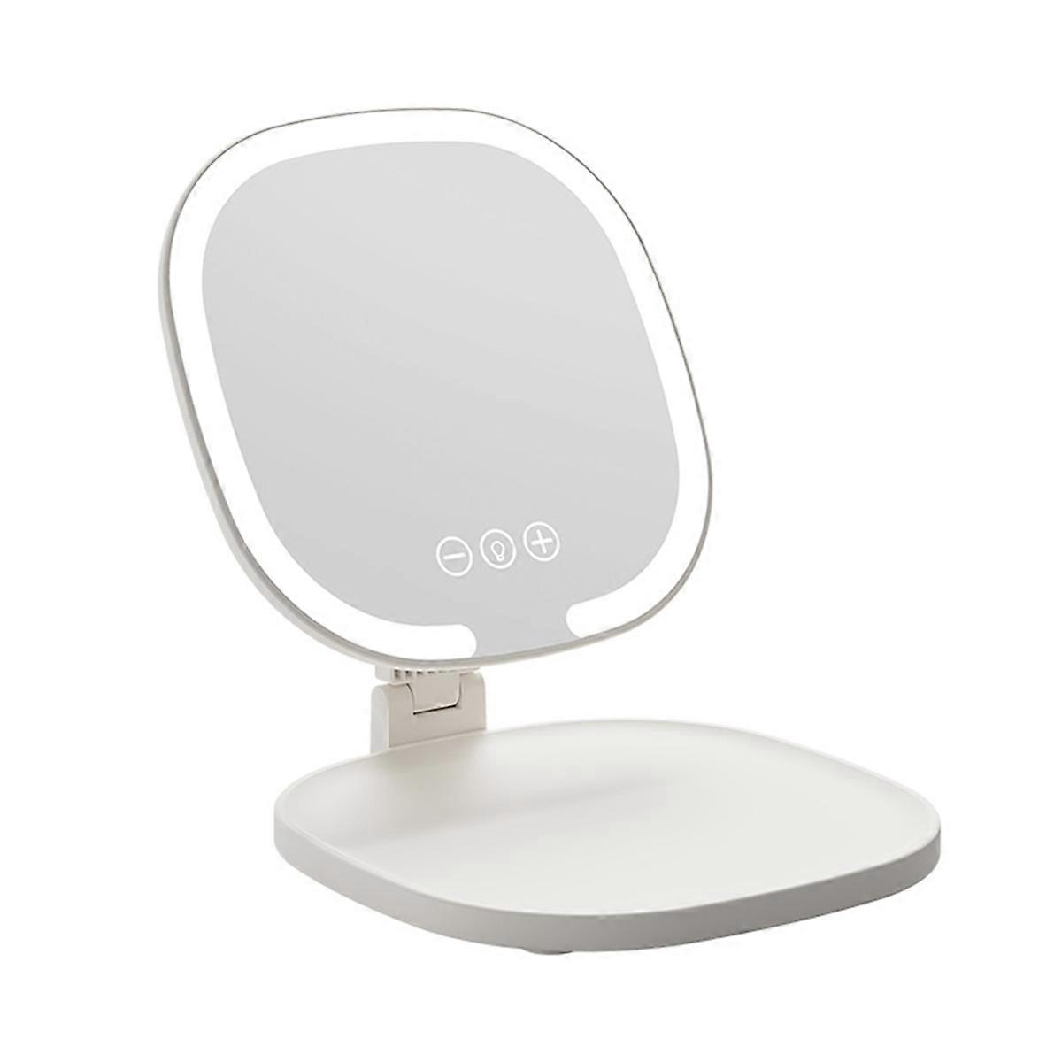 LED Makeup Mirror with Light, 1X/3X Magnification, Portable Foldable Travel Cosmetic Vanity Mirror,