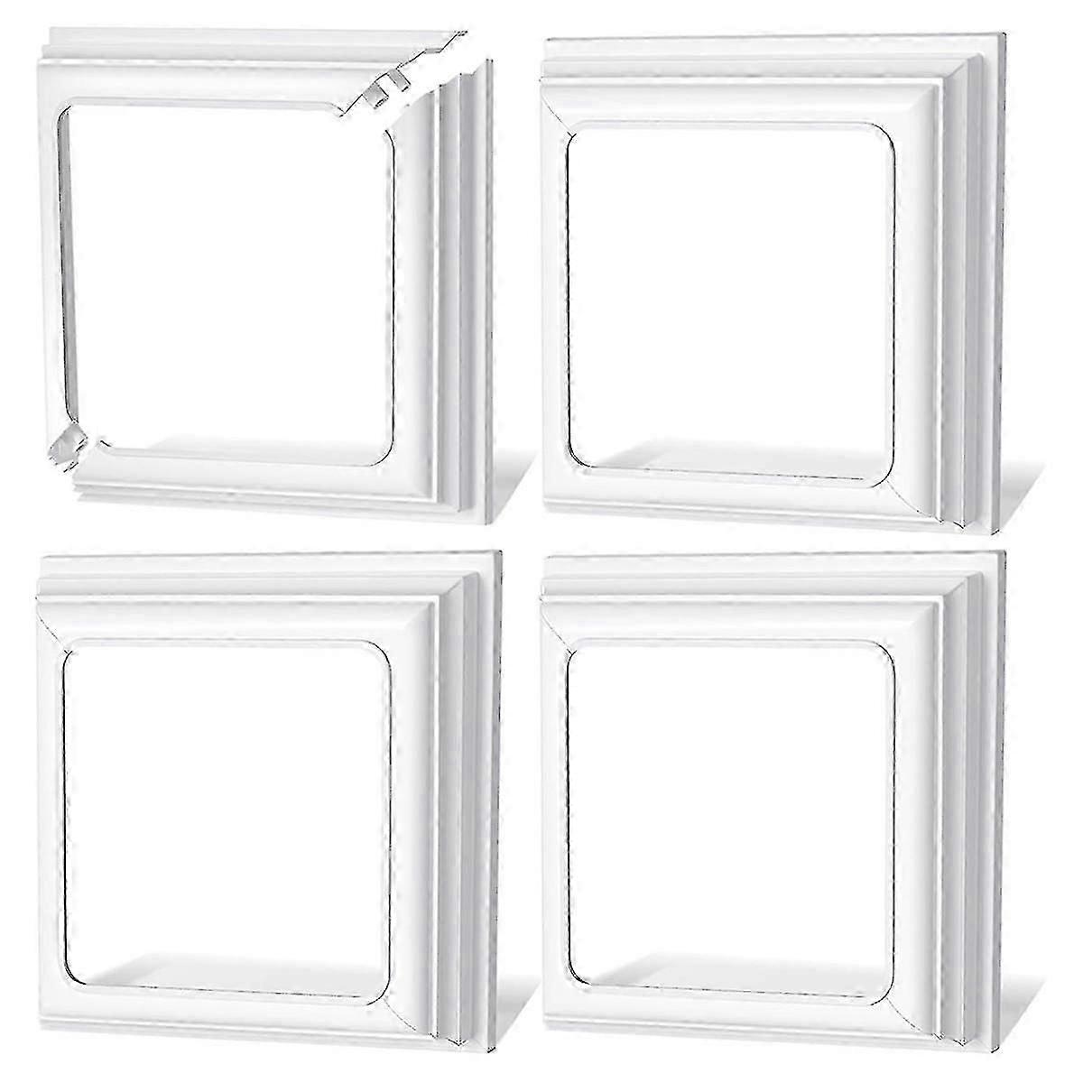 4x4inch Vinyl Post Skirt-white Post Base Cover Trim For Wood And Vinyl Posts,deck And Porch Column,stair Rails-set Of 4